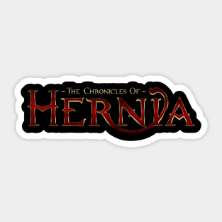 The Chronicles Of Hernia Parody Title Graphic Sticker